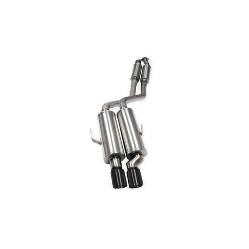 1992-1999 BMW M3 / 325i/is Sedan/Coupe 2.25″ Cat-Back, Single Rear Exit with Twin 3.0″ Black Pro-Series Tips by Corsa (14553BLK)