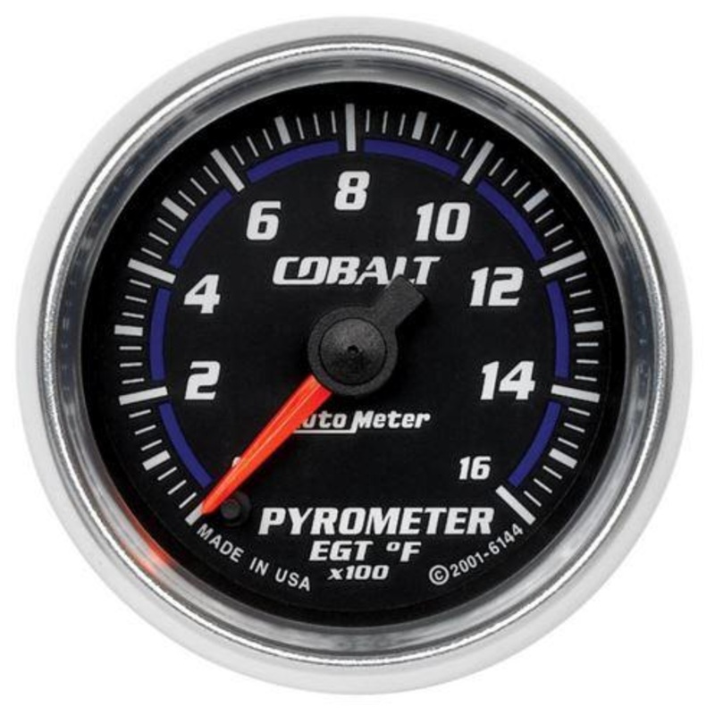 Autometer Pyrometer Cobalt 2-1/16” Gauge 0-1600 *F (6144)