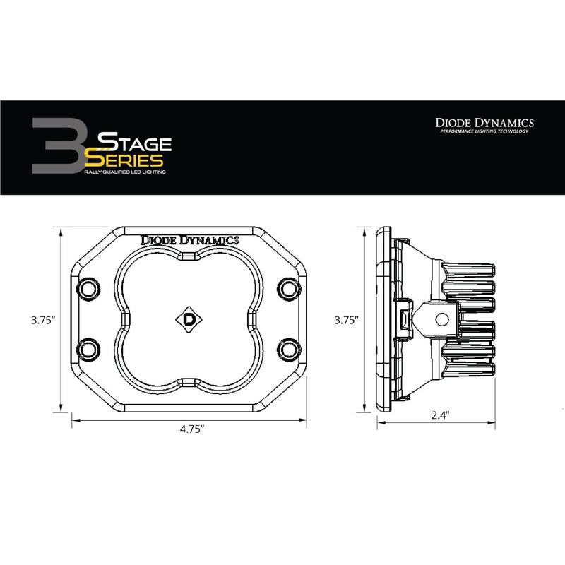 Diode Dynamics DD SS Cover: Square / Yellow (DD6264)
