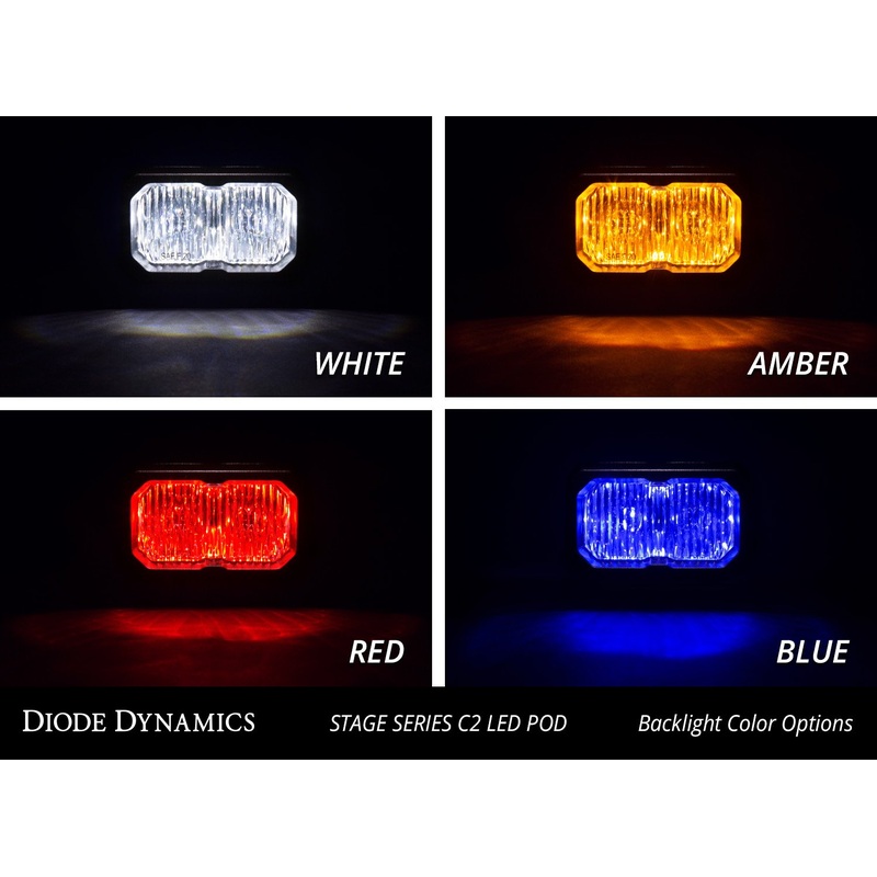 Diode Dynamics DD SSC2 Pod – Pro / White / Flood / Flush / Amber BL / Pair (DD6435P)