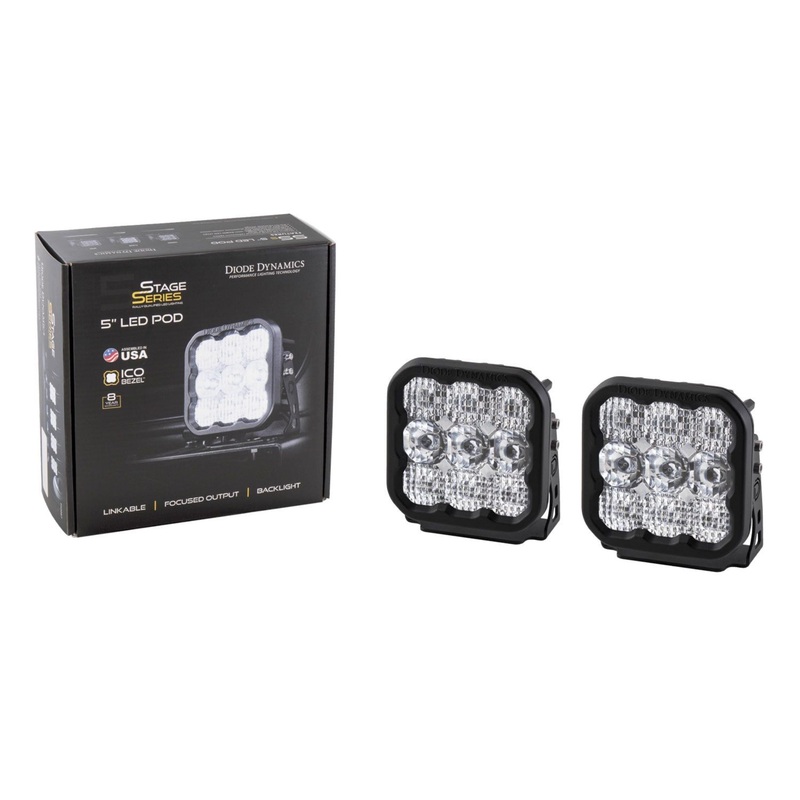 Diode Dynamics SS5 Sport Universal CrossLink 4-Pod Lightbar Yellow Combo | Universal (DD6795)