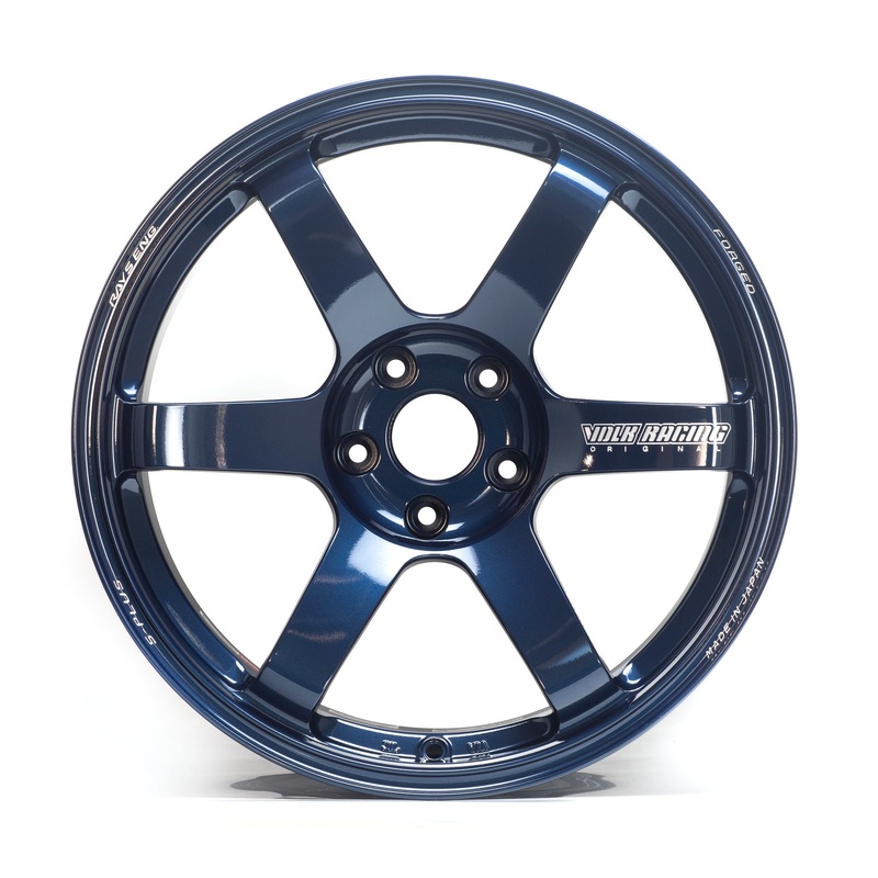 Volk Racing TE37 Saga S-Plus 18×9.5 +38 5×114.3 Mag Blue (SET)