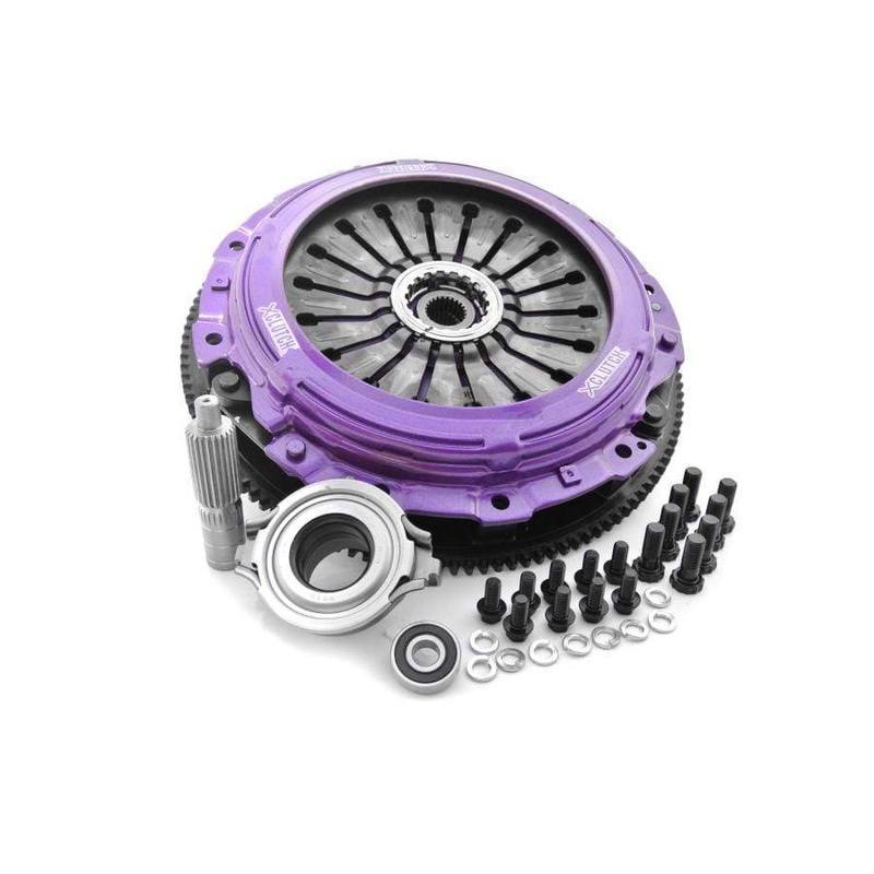 XClutch Clutch Kit 9 inch Twin Carbon Blade Clutch Discs w/ Flywheel Subaru STI 2004-21 | XKSU23531-2P