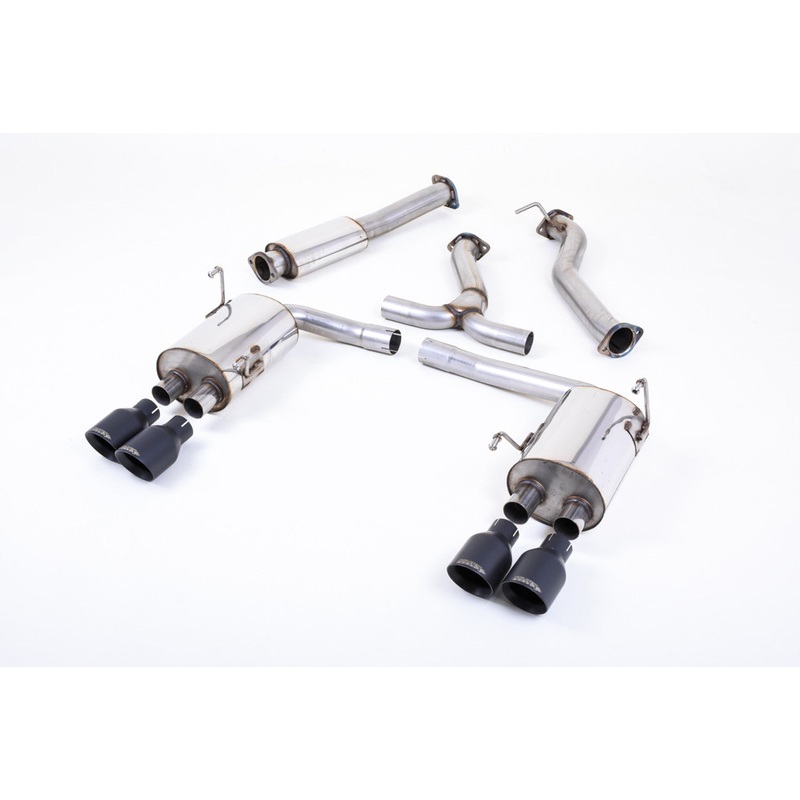 Milltek Cat Back Exhaust 3in w/Cerakote Black Finished Tips WRX/STI 2015+ | SSXSB50
