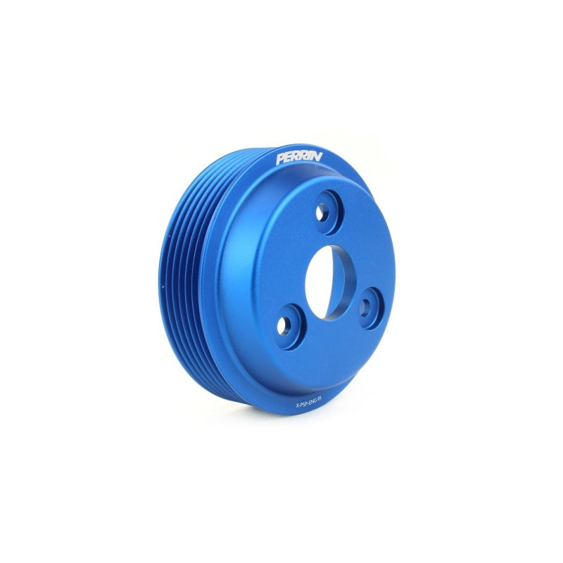 Perrin Lightweight Water Pump Pulley Blue WRX 15-21 / Forester 14-18 / Crosstrek 18-20 / Impreza 17-22 | PSP-ENG-111BL