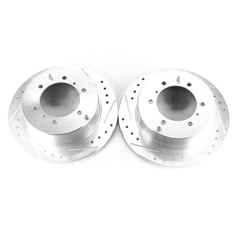 Power Stop Rear Evolution Drilled & Slotted Rotors Pair Mitsubishi Montero 1991-2004 | JBR724XPR