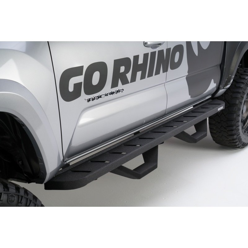 Go Rhino RB10 Running Boards W Mounting Brackets 2 Pairs of Drop Steps Textured Black Toyota Tundra 2007-21 | 6344158020PC