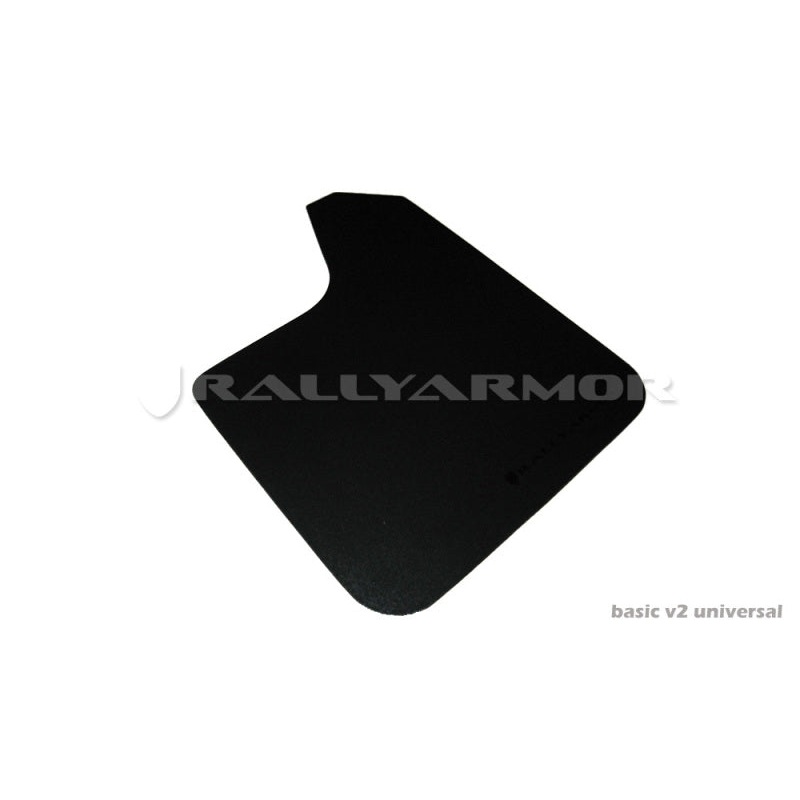 Rally Armor Basic Black Mud Flap w/ Black Logo Universal | MF12-BAS-BLK