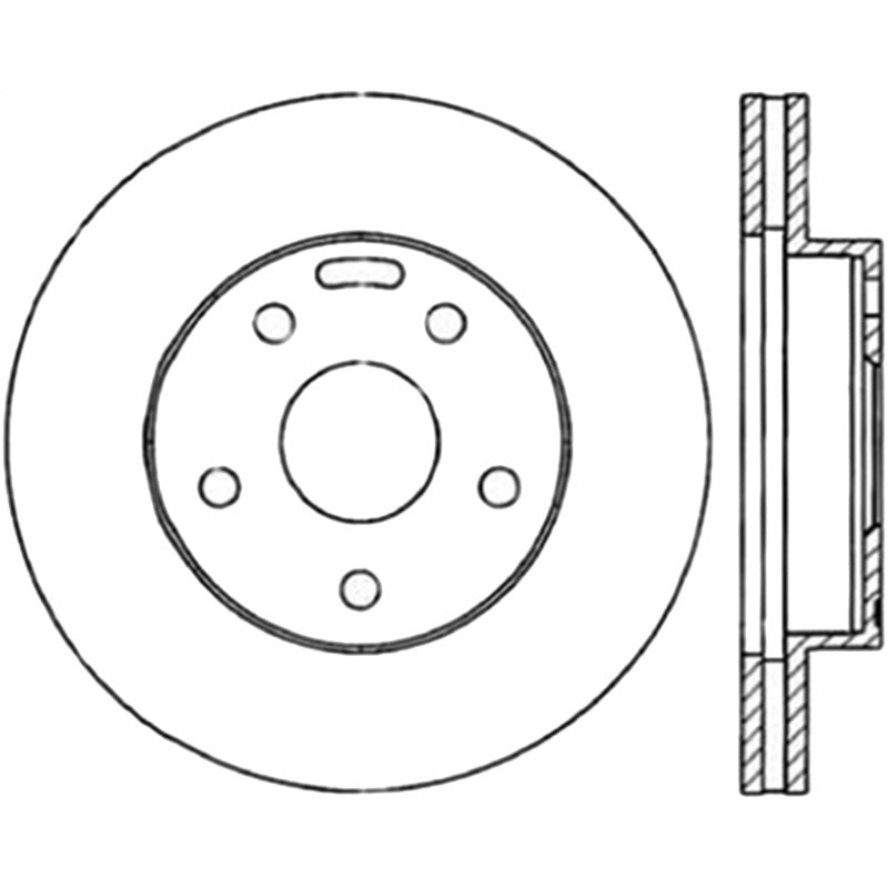 StopTech 91-96 Toyota Previa Front Left Cryo Slotted & Drilled Sport Brake Rotor