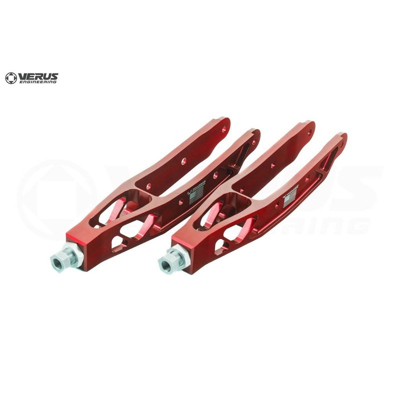 Verus Engineering 08-21 WRX/STI/13-21 BRZ/FRS/GT86 Lightweight 7000 Series Billet Aluminum Rear LCA Without Inboard Mount Anodized Red | A0005A-RED