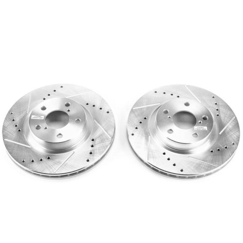 Power Stop 17-19 Subaru Impreza Front Evolution Drilled & Slotted Rotors – Pair | JBR1758XPR