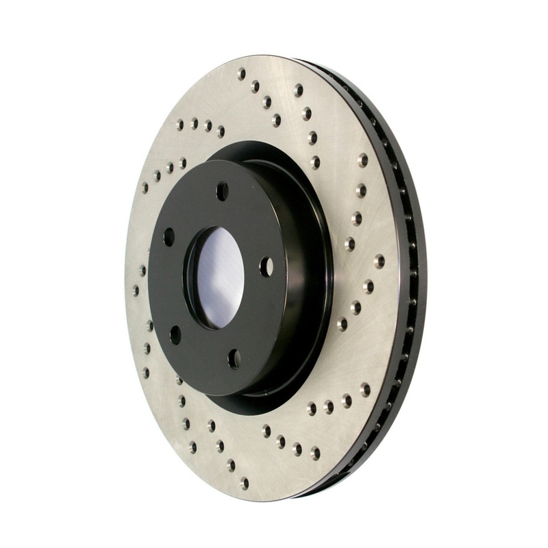 Centric [17-20 Civic Type R] Front Cross-Drilled SportStop Drilled Rotor 350x32mm | 128.40098