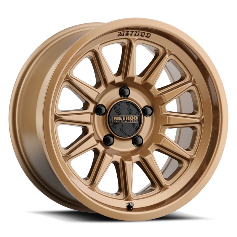 Method MR323 17×9 5X114.3 BP -38 Offset 3.47in BS 83mm Bore Gloss Bronze Wheel