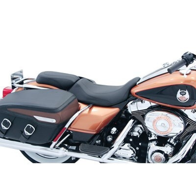 Mustang 08-21 Harley Electra Glide Std,Rd Glide,Rd King,Str Glide Tripper Pass Seat – Black