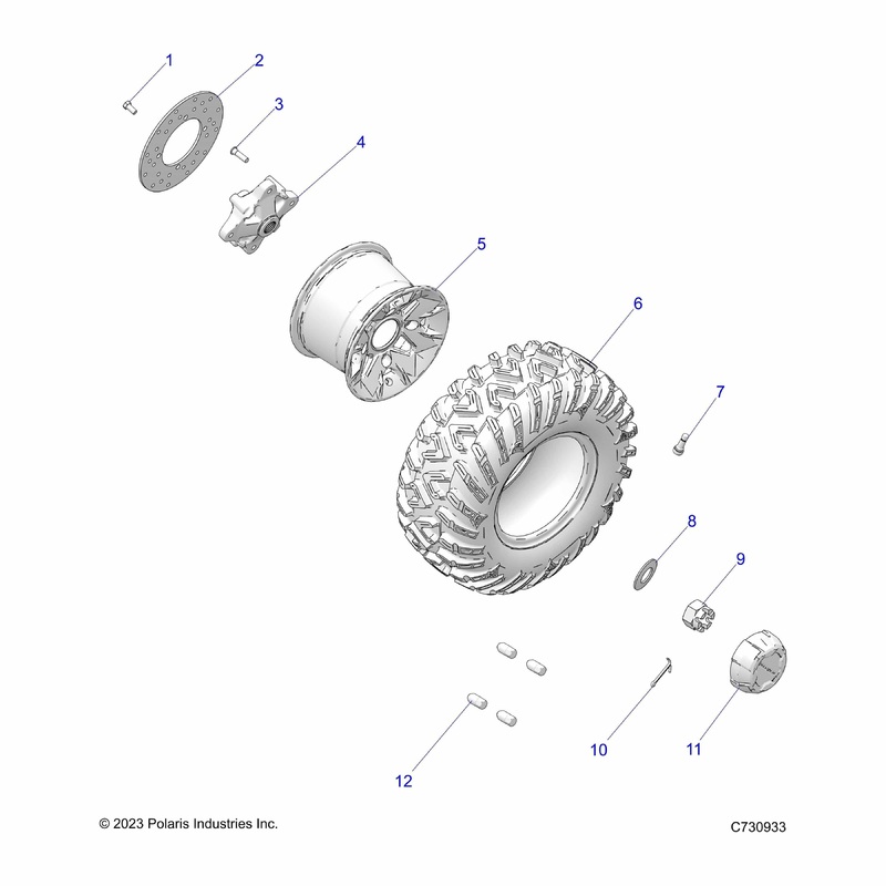 Tire-25X10-12,Nhs,Terra Cross by Polaris