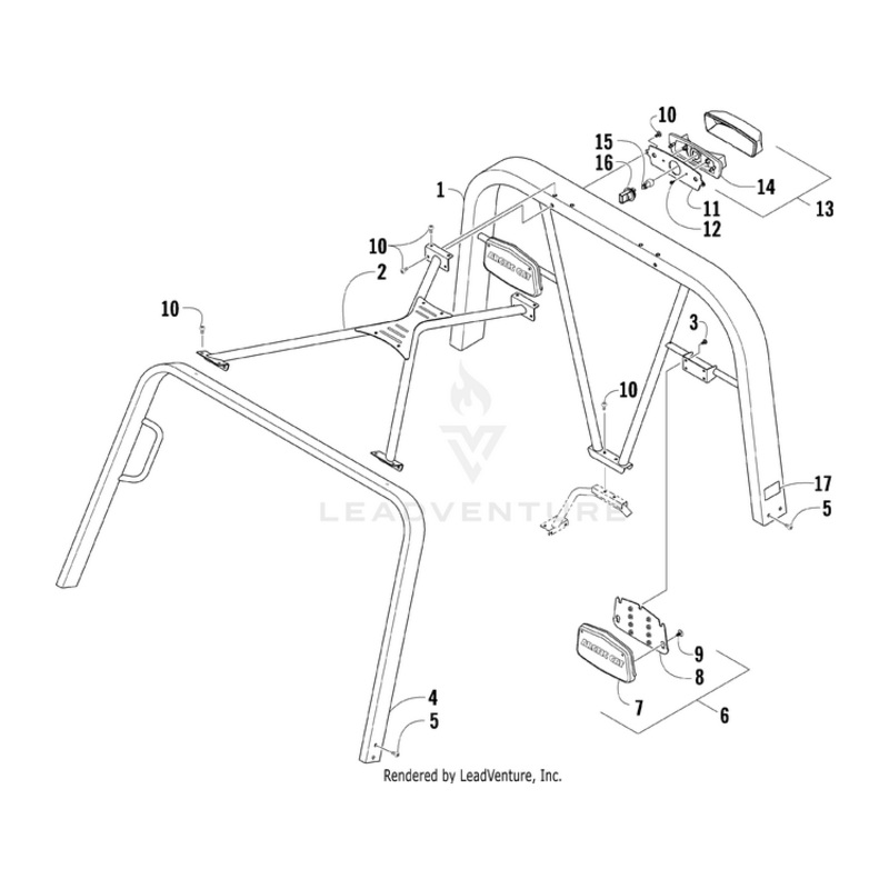 Tube, Canopy – Front By Arctic Cat
