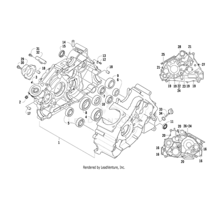 Secondary Shaft Bearing Housing by Arctic Cat