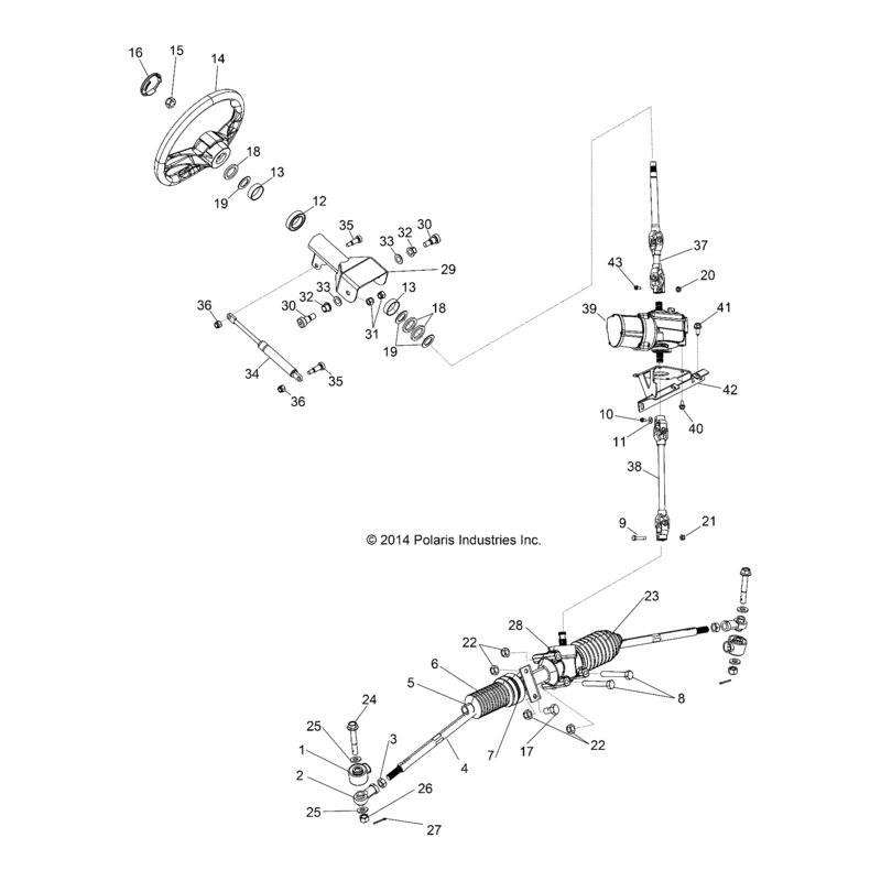 Steering Shaft, Upper by Polaris