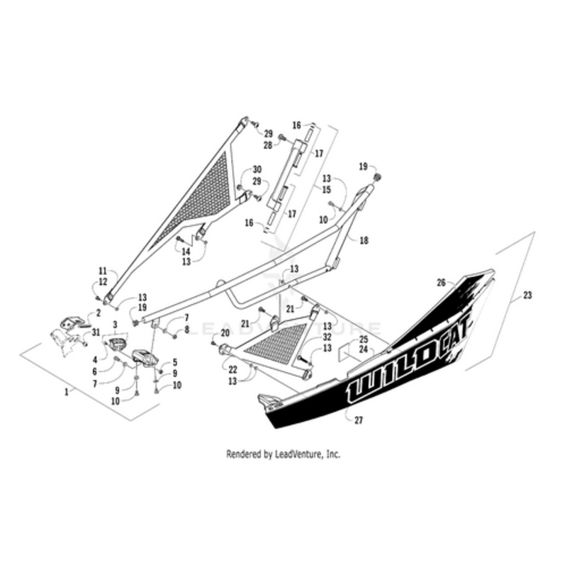 Door Decal Upper Right-Tag by Arctic Cat
