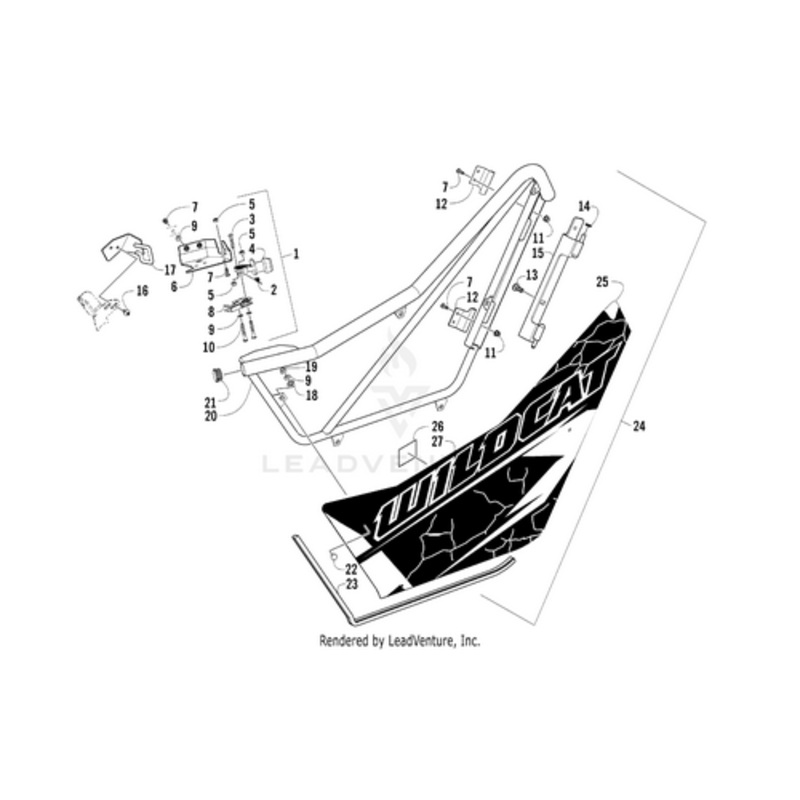 Door Panel W/Decals-Vr-Left (Wc X Ltd) (Inc. 25-27) by Arctic Cat