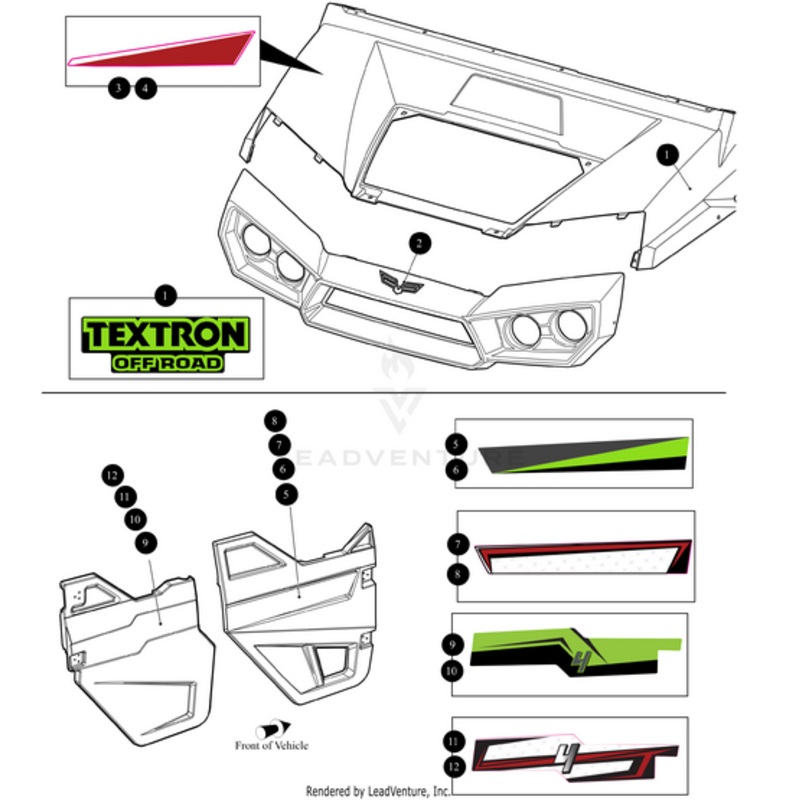 Ext Door Decal Tt Kanati Right For Stampede 4 Models by Arctic Cat