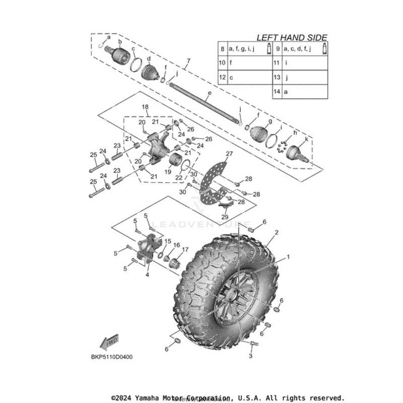 Flange Bolt by Yamaha