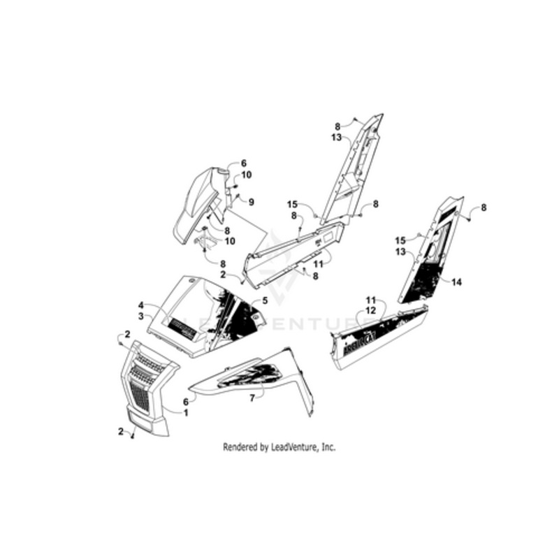 Front Fender – Left – White by Arctic Cat