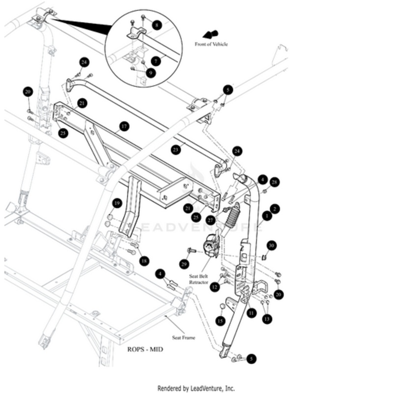 Grab Bar And Seat Back Support-Weld by Arctic Cat