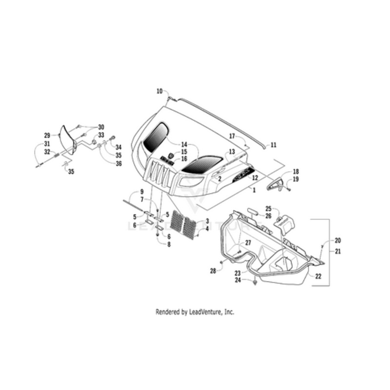 Hood Decal – Front Left by Arctic Cat