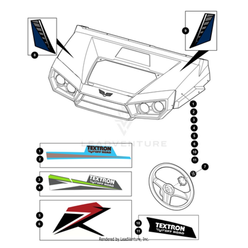 Hood Decal Top Side Right (For Stampede). by Arctic Cat
