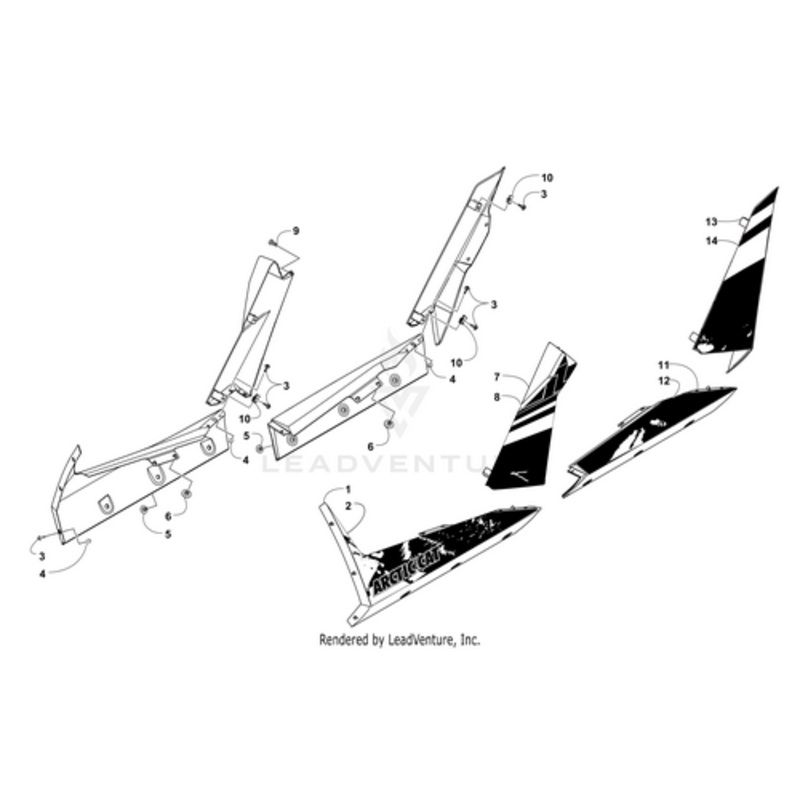 Side Lower Decal Front-Right-(Vr) by Arctic Cat