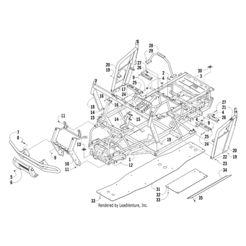 Steering Support-Painted Black (Rw) by Arctic Cat
