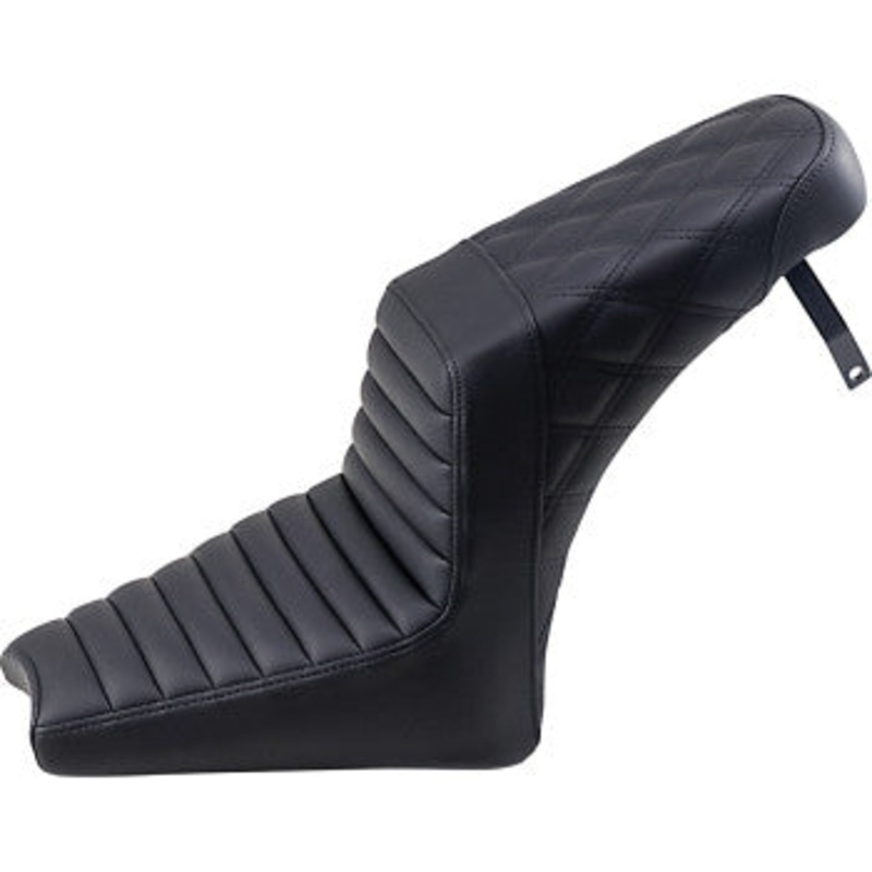 Step-Up Seat – Front Tuck-n-Roll / Rear Lattice Stitch – Black by Saddlemen