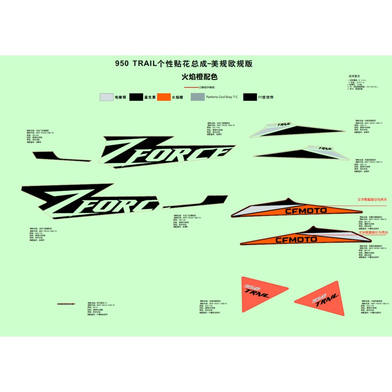 Decal Assembly by CF Moto