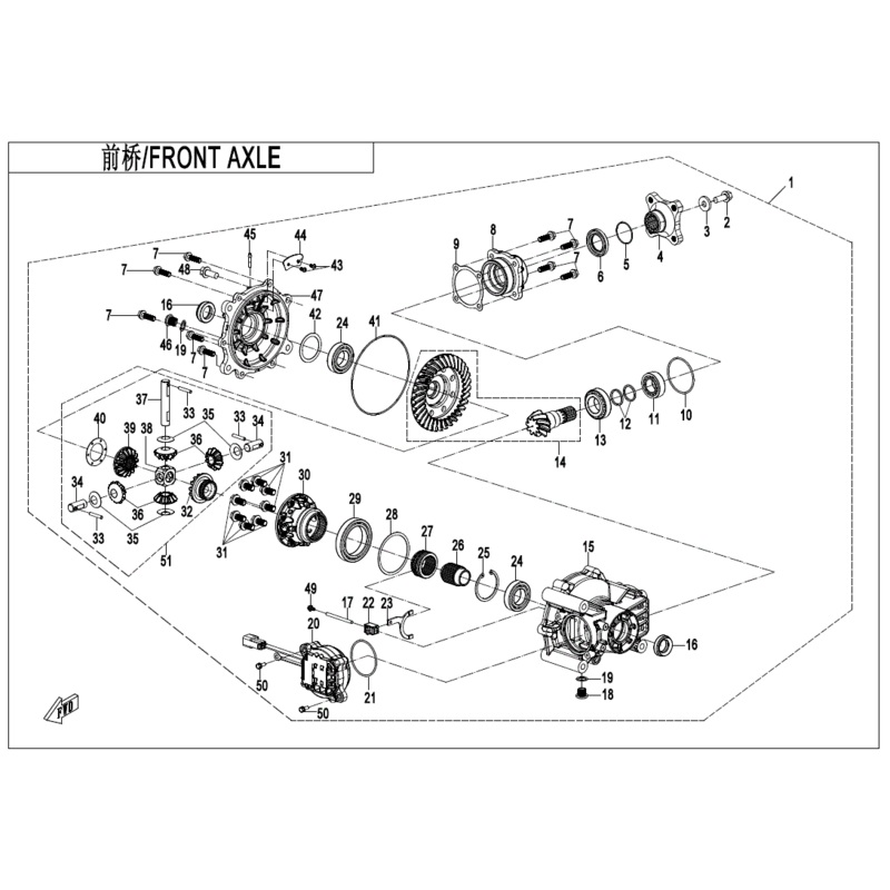 Differential Assembly by CF Moto