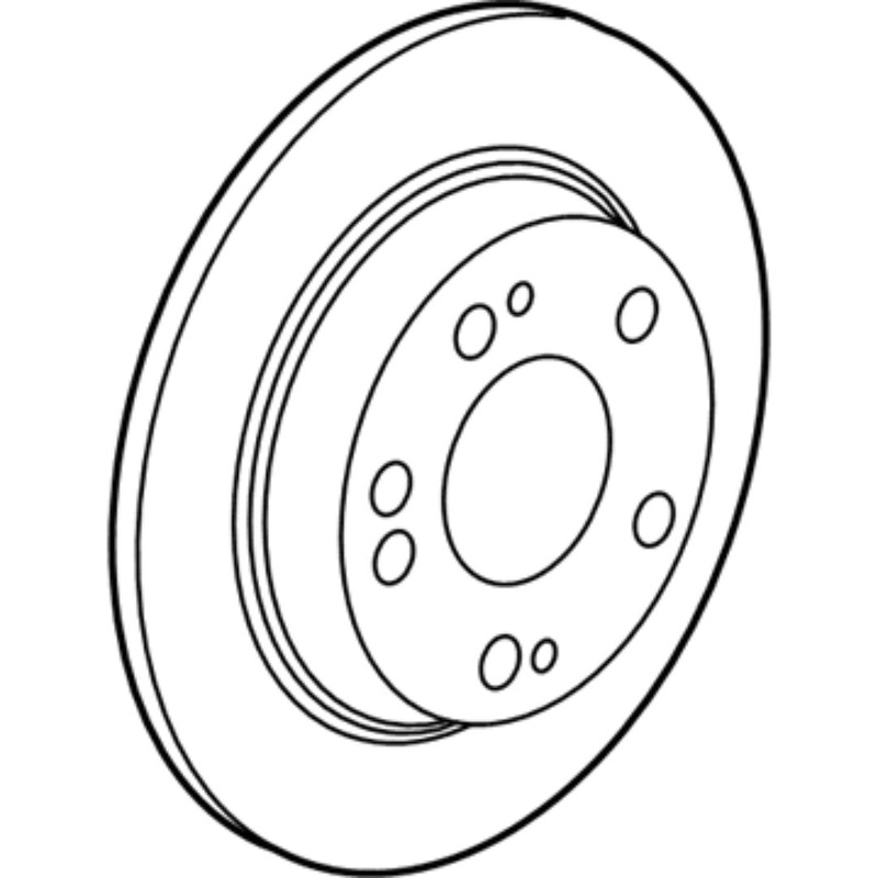 Honda OEM Rear Blank Rotors | 17-23+ Civic Type R FK8 & FL5, 23+ Integra Type S DE5