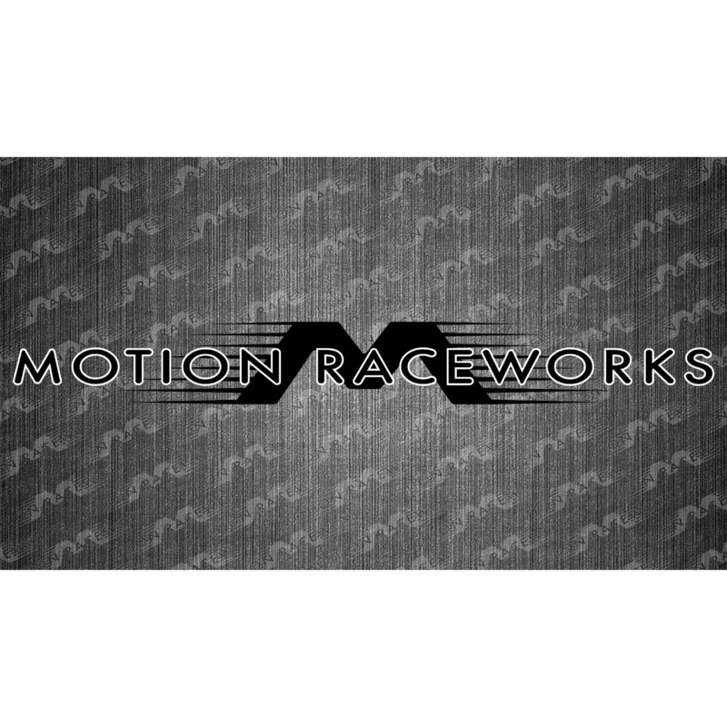 Black/White Motion Raceworks Large Decal 48″x6″