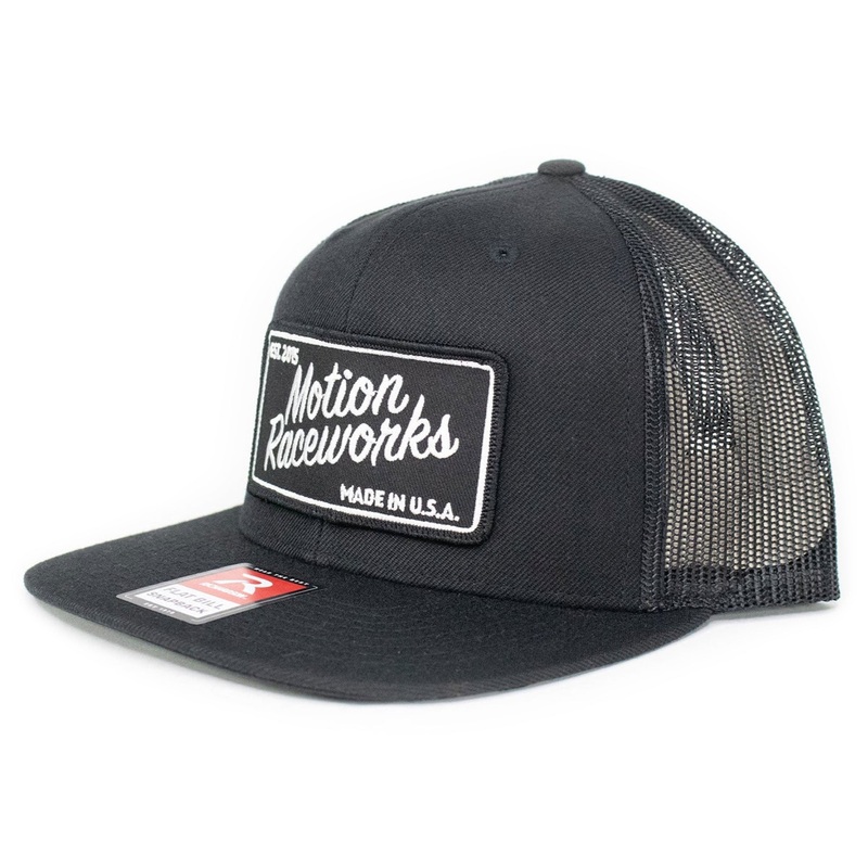Motion Heritage Flat Bill Hat Black/Black Snapback