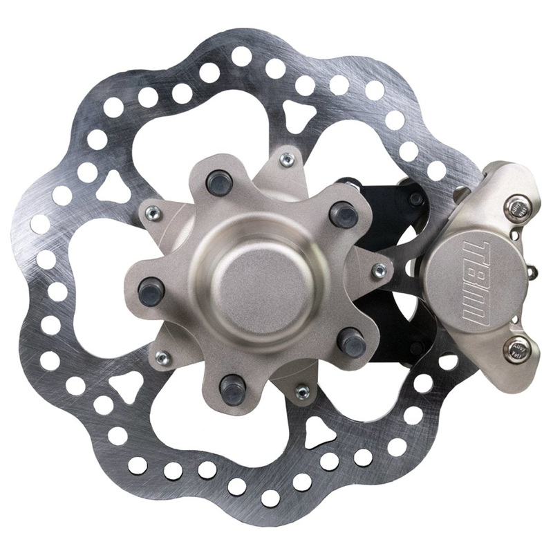TRZ 328-MUS2 (79-93 Mustang) 2″ Drop Billet V8 Spindle Lightweight 2 Piston Front Brake Kit (5 on 4.50 Hubs)