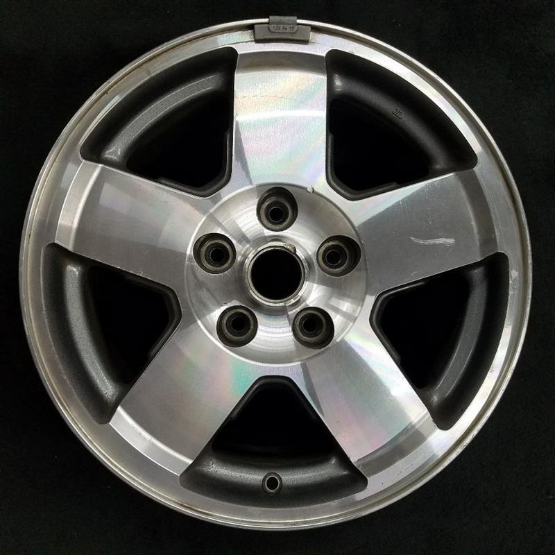 17″ COMMANDER 08 17×7.5 aluminum 5 spoke spokes step up to outer rim machined face Original OEM Wheel Rim