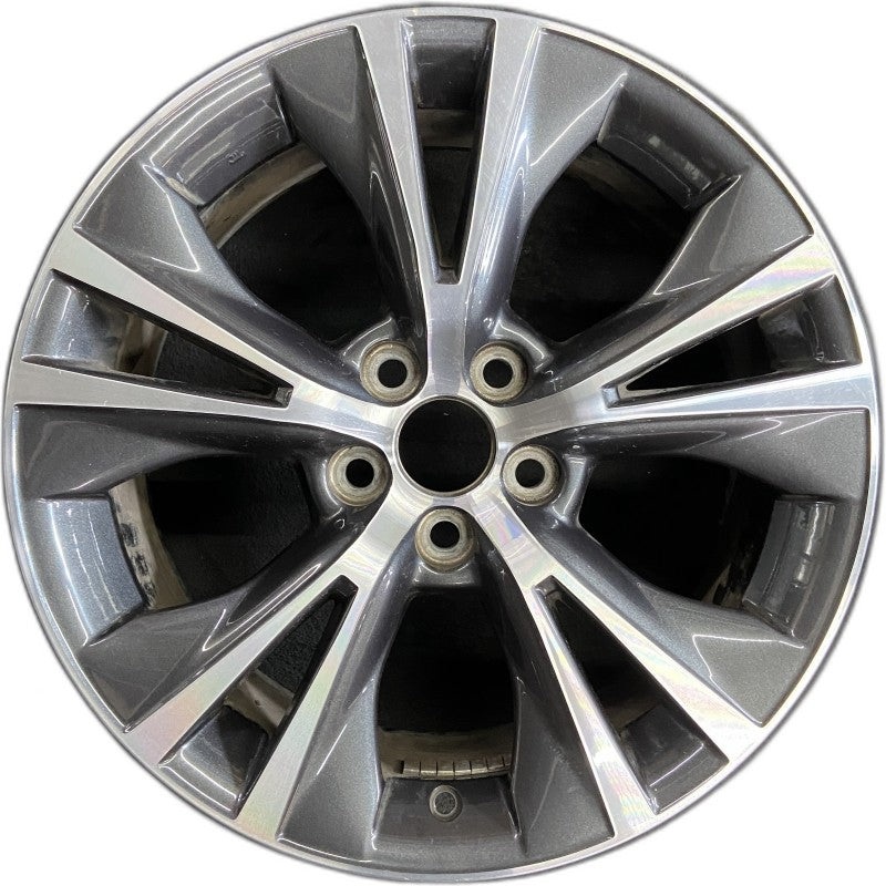 18″ HIGHLANDER 16-19 18×7.5 alloy 10 raised spoke 5 V spoke gray inlay Original OEM Wheel Rim