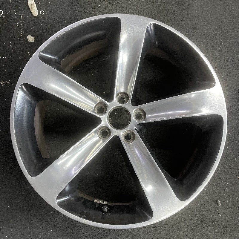 20″ CHALLENGER 15-17 20×8 aluminum 5 individual spokes polished with pockets black Original OEM Wheel Rim