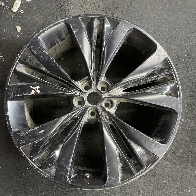 22″ F-PACE 17-19 22×9 alloy 5 slotted spoke black Original OEM Wheel Rim