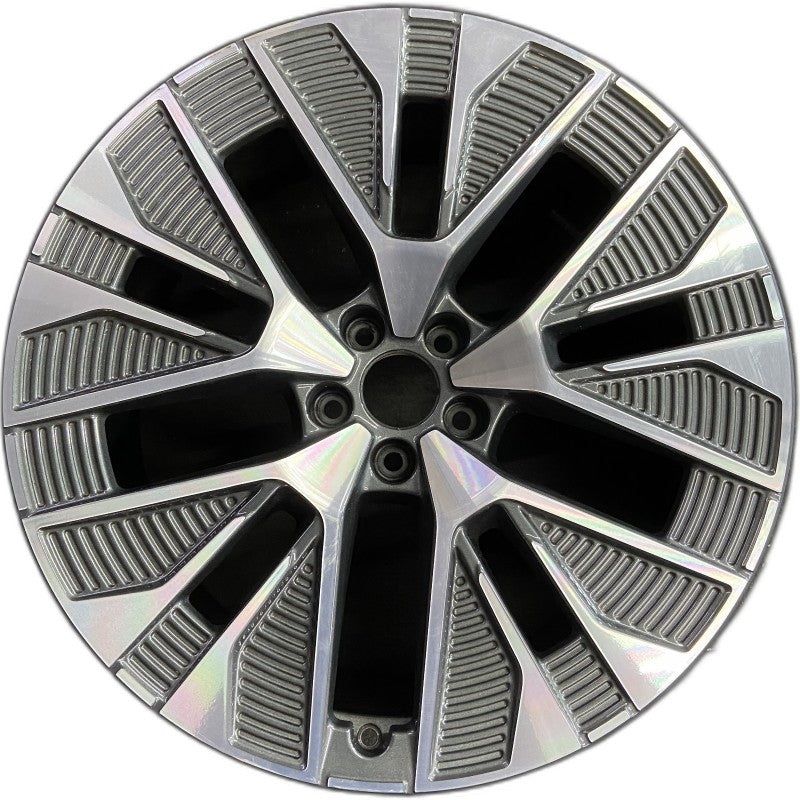 21″ Q8 E-TRON 24 21×9.5 5 slotted spoke machined face Original OEM Wheel Rim
