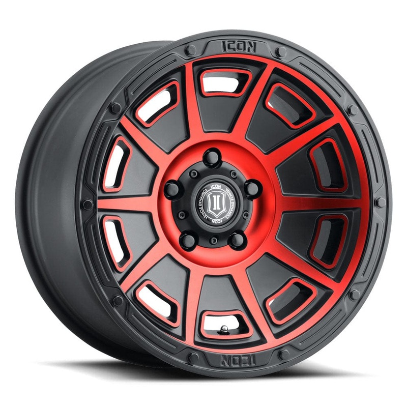 ICON Alloys Victory 17″ 5×114.3 Satin Black w/Red Tint