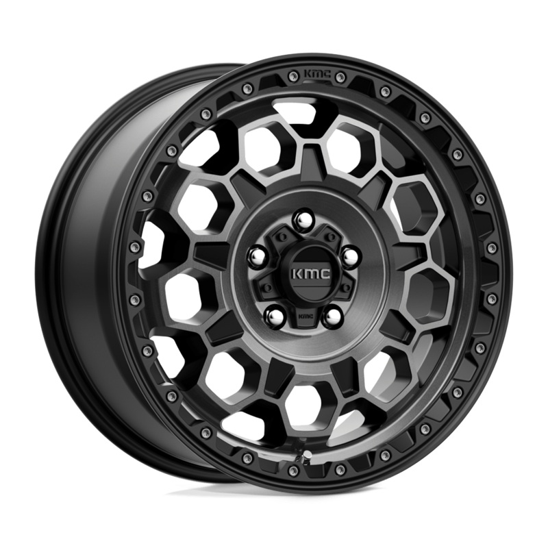 KMC Wheels KM545 Trek 17″ 6×139.7 Satin Black With Gray Tint