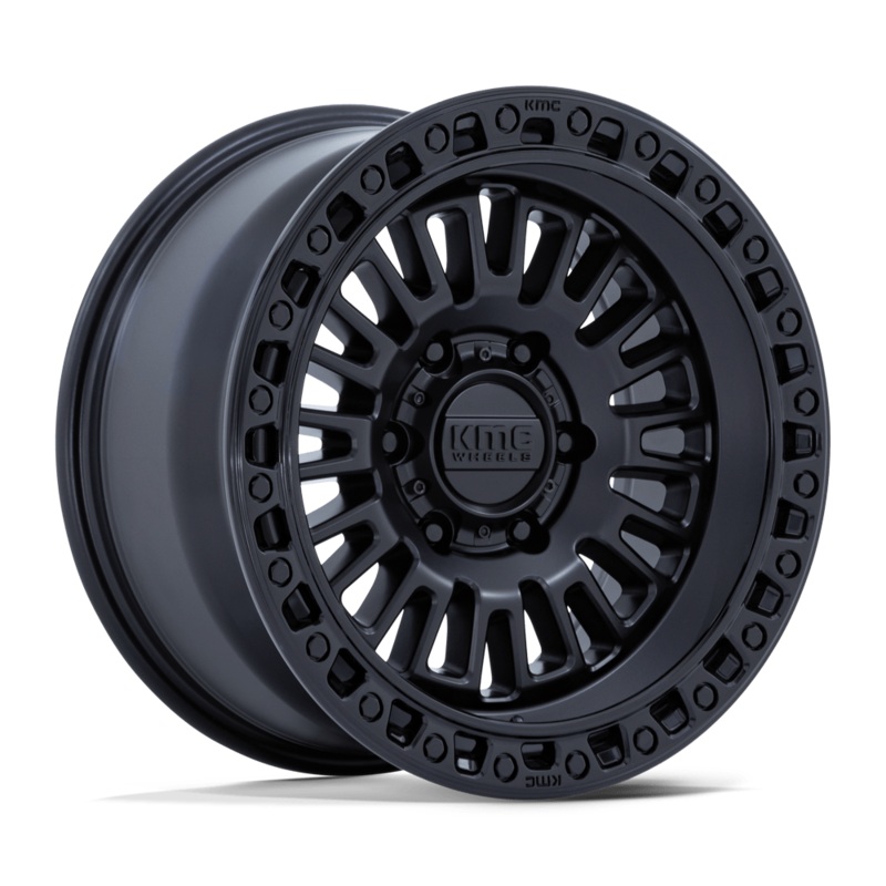 KMC Wheels KM554 Aztec 17″ 6×139.7 Matte Black W/ Gloss Black Lip