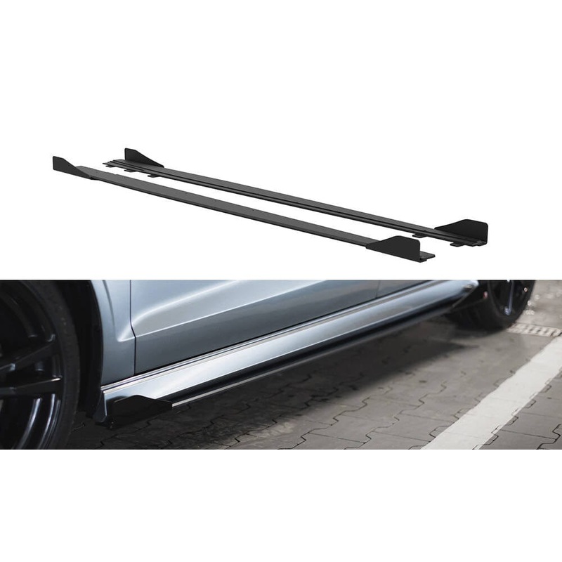Maxton Design Street Pro Side Skirts Diffusers + Flaps – Audi S3 / A3 S-Line Sedan 8V