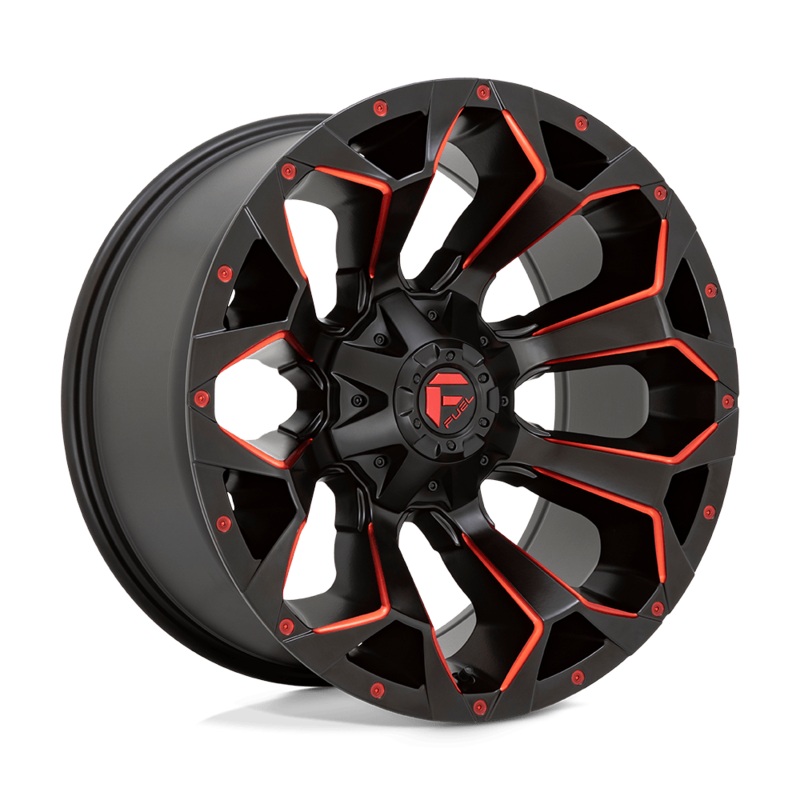 Fuel Wheels D787 Assault 17″ 5×114.3/5×127 Matte Black Red Milled