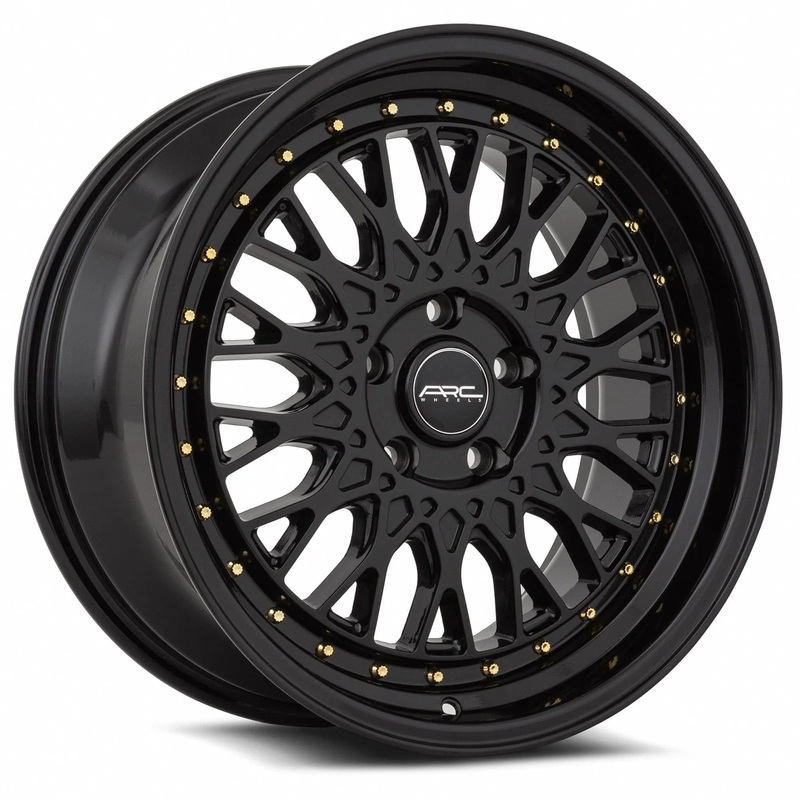 VORS AR1 18″ 5×120 All Black Gold Rivet
